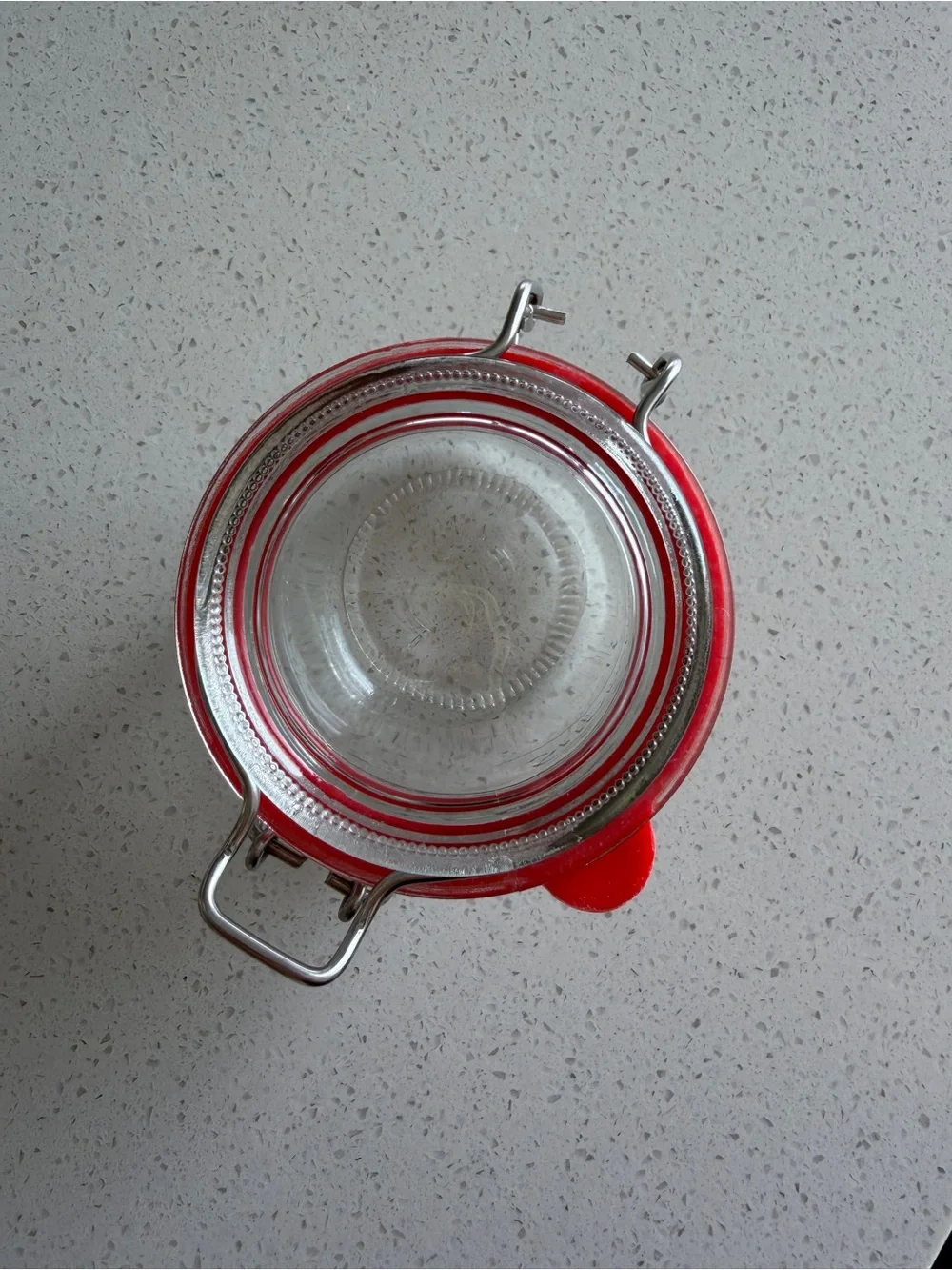 Supreme Glass Storage Jar with Red Seal and Clamp Lid